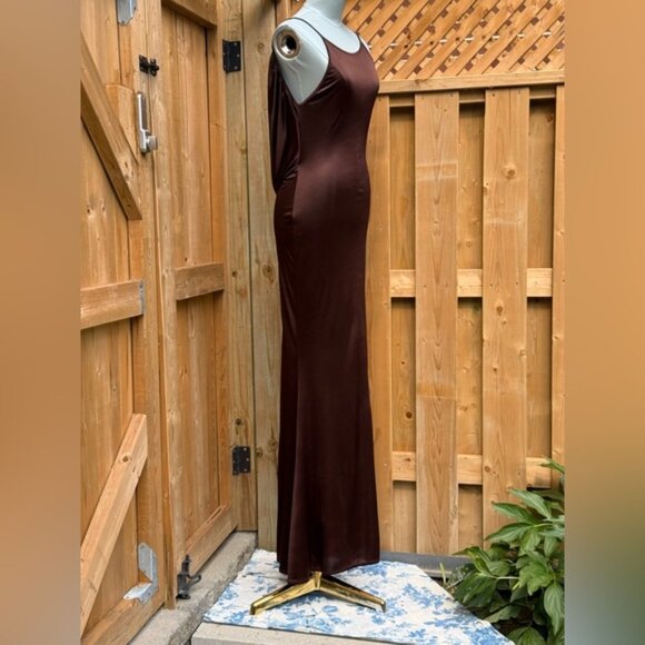 🆕 RAT & BOA 🧿 NWOT Deia Slinky Little Brown Jersey Dress, Sz XS US 2 - Picture 5 of 15